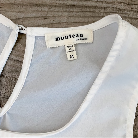 White Fringe Tank Top Blouse Medium - Picture 2 of 6